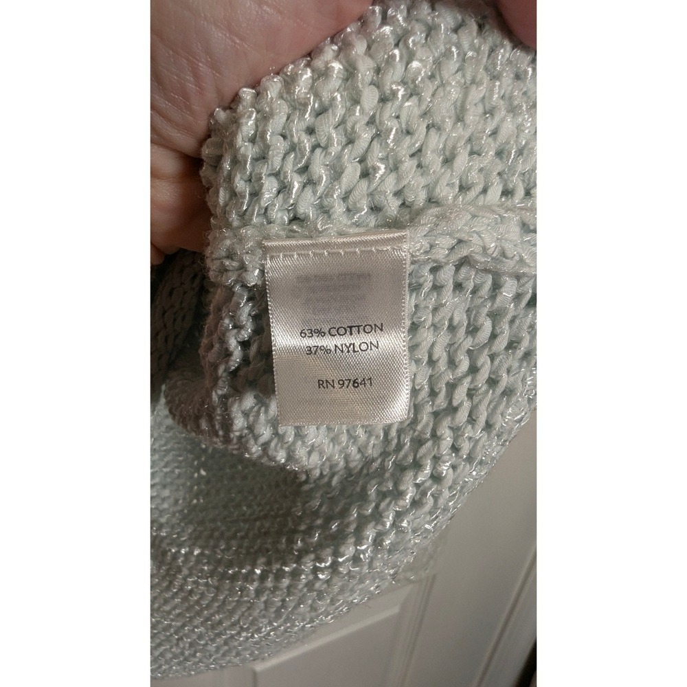 J.Jill Sweater M Blue Cotton Nylon Knit Crew Neck Long Sleeve Lightweight - Picture 5 of 8